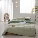 Axyaa Washed Cotton Grid Duvet Cover, Single Size 150*200cm Queen