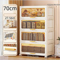 Axyaa Foldable Flip-Top Storage Cabinet: 3-6 Tier Kitchen/Bathroom/Living Room Organizer