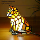 Axyaa Peacock Tiffany Table Lamp for Living Room Bedroom Decor