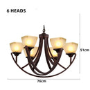 Axyaa Vintage Wrought Iron Chandelier - Rustic European Retro Industrial Lighting