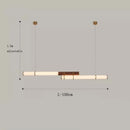 Axyaa Retro Wood Grain Chandelier for Restaurant, Bar, Living Room, Office, and Front Desk