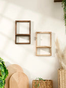 Rustic Wood Floating Shelves by Axyaa for Kitchen, Bedroom & Bathroom Storage