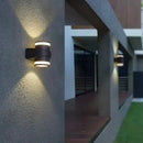 Axyaa 10W COB LED Wall Lamp Indoor Outdoor Aluminum Cylinder Waterproof Sconces