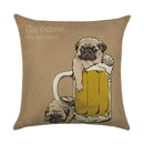 Axyaa Linen Pillowcase: Cartoon Digital Print Pattern for Office, Car, Home Sofa