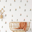 Axyaa Waffle Tulip Wall Stickers Floral Flowers Decals Modern Cartoon Decor