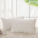 Axyaa White Plush Cushion Cover 45x45 30x50 Pillowcase for Soft Living Room Decor