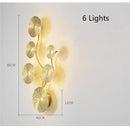Axyaa Lotus Leaf Copper Wall Sconces for Elegant Home Lighting