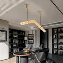 Axyaa Marble Pendant Light: Elegant Indoor Ceiling Chandelier for Living, Bedroom, Dining Room