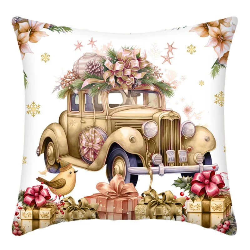 Axyaa Christmas Pillow Cover Set for Festive Home Decor and Gifting