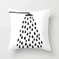 Geometric Black Yellow Cushion Covers - Axyaa Modern 18" Throw Pillow Case
