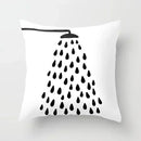 Geometric Black Yellow Cushion Covers - Axyaa Modern 18" Throw Pillow Case