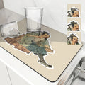 Axyaa Absorbent Anti-slip Dish Drying Mat for Kitchen & Bathroom