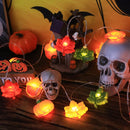 Axyaa Autumn Decor LED String Lights: Pumpkin, Maple Leaf, Acorn for Home Indoor Festive Ambiance.