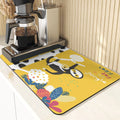 Axyaa Monkey Pattern Diatomaceous Earth Coasters: Stylish Cup Placemats & Coaster Set