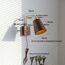 Axyaa Walnut Wood LED Wall Sconce Pull Chain Rotate Vanity Light