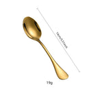 Axyaa Mini Gold Spoon Set - Stainless Steel Coffee Dessert Tea Small Spoons