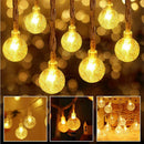 Axyaa Crystal Ball Globe String Lights Warm White Fairy Hanging Light