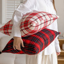 Axyaa Christmas Plain Sofa Pillowcase Cojines Double-Sided Throw Cushion Cover