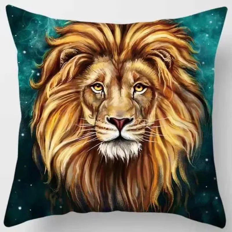Axyaa African Lion Digital Print Pillowcase Decorative Cover