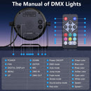 Axyaa 4/8PCS RGB LED Par Light Stage DJ Disco Party Wedding Club Lighting