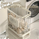 Axyaa Rolling Laundry Hamper with Wheels and Lid for Easy Storage