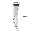 Axyaa Crystal Chandelier Ceiling Light Luxury Modern Pendant Lamp Living Room Bedroom Lighting