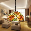 Axyaa Stained Glass Chandelier: Retro Tiffany Style for Living Room Lighting