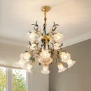 Axyaa Retro Glass Chandelier | Luxury Transparent Pendant Lamp for Home, Hotel, Villa