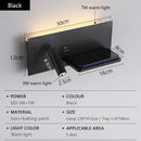 Axyaa Modern LED Wall Lamp with Wireless Charging and USB Interface