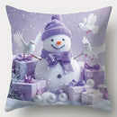 Axyaa Christmas Pixels Cushion Cover: Santa, Tree, Deer, Snowman Design for Sofa, Bedroom, Car