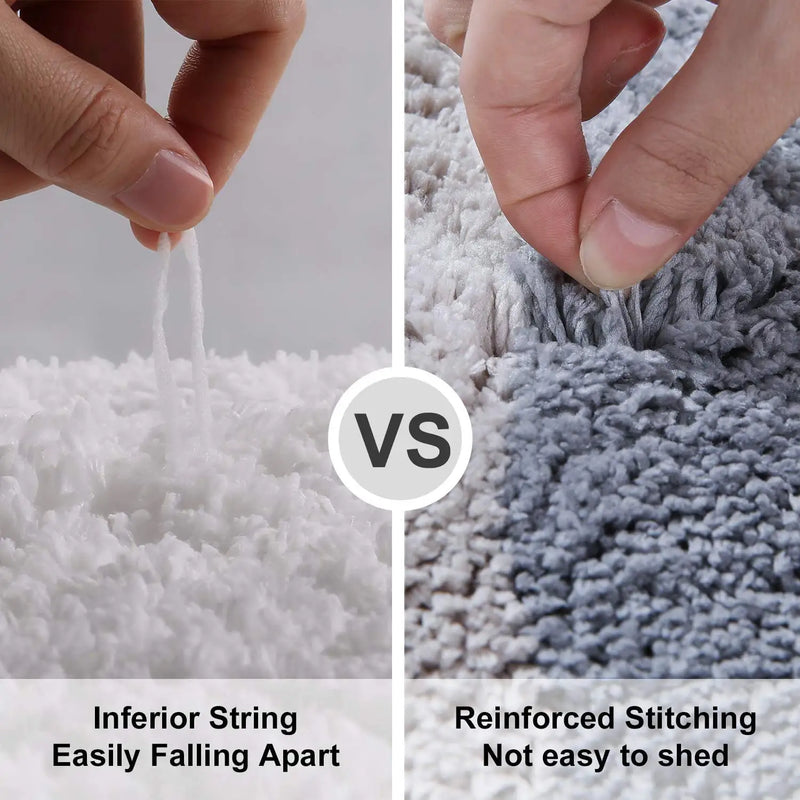 Axyaa Plush Chenille Bath Mat: Soft, Non-Slip, Absorbent & Machine Washable