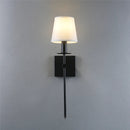 Axya Rustic Wall Lamp Industrial Sconce Lighting Fixture White Textile Shade