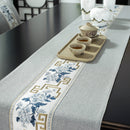 Axyaa Chinese Style Retro Table Runner with Tassel - Home Decor Embroidery Textile