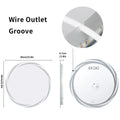 Axyaa Whirlwind Pattern Round LED Bathroom Mirror 60/80CM Dimmable 3 Colors Anti-fog