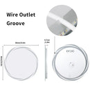 Axyaa Whirlwind Pattern Round LED Bathroom Mirror 60/80CM Dimmable 3 Colors Anti-fog