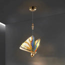 Axyaa Butterfly Chandelier: LED Acrylic Hanging Light for Parlor, Bar, Bedside.