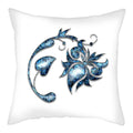 Axyaa Blue Flower Pattern Pillow Case