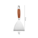 Axyaa Stainless Steel Wooden Handle Spatula Turner Scraper BBQ Utensil