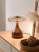 Axyaa French Walnut Table Lamp for Living Room Study Bedroom Bedside Night Light