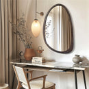 Irregular Industrial Mirror with Black Walnut Frame by Axyaa for Home Décor