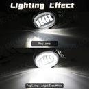 Axyaa LED Fog Lamps with Angel Eye Lights for Dodge Ram 1500 2002-2008, Durango 2004-2006