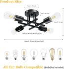 Axyaa Black Sputnik Modern Chandelier Flush Mount Lighting