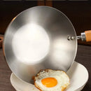 Axyaa Stainless Steel Small Wok Frying Pan for Induction Cooker and Gas Stove