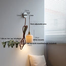 Axyaa Iron Canopy LED Wall Lamp with Pull Chain Switch - Modern Nordic Design