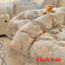 Axyaa Spring Flowers Princess Bedding Set: Duvet Cover, Sheet, Pillowcases