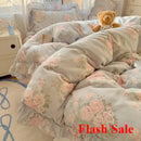 Axyaa Spring Flowers Cotton Princess Bedding Set - 4-Piece