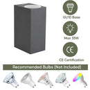 Axyaa LED Wall Lamps GU10 Base Waterproof Outdoor Garden Porch Lighting Aluminum AC86-265