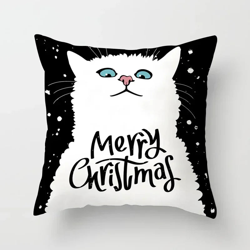 Axyaa Cat Sofa Pillow Cover - Cartoon Style Home Decor Pillowcase