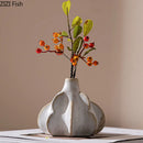 Axyaa Round Ceramic Vase Thorny Desk Decoration Modern Home Floral Arrangement