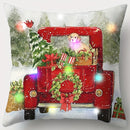 Axyaa LED Christmas Pillowcase with Truck Gifts & Tree Pattern